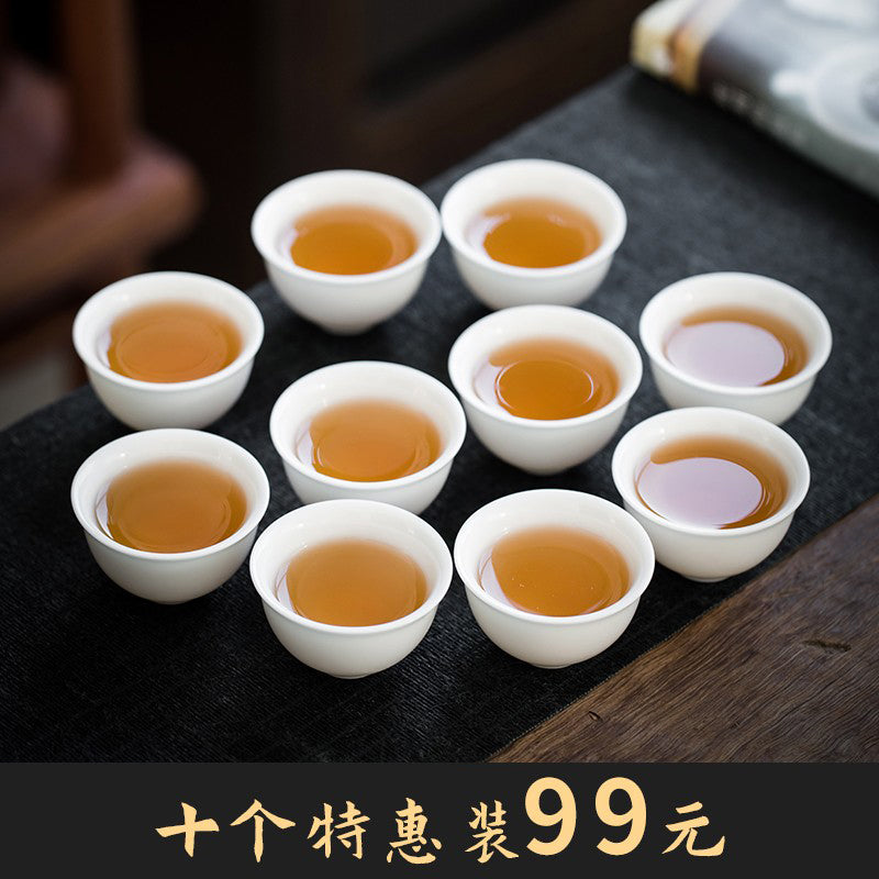 Xi Yuanji qoyun əti yağlı yeşim çini kiçik çay fincanı Dehua Kung Fu çay stəkanı ağ çini çay fincanı usta fincan tək stəkan ev