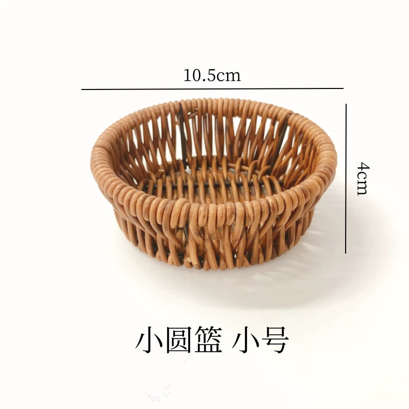 İmitasiya rattan qəlyanaltı səbəti, kartof qızartması boşqab, bulka, fıstıq, qovun toxumu, qəlyanaltı boşqab, qəlyanaltılar, buxarda hazırlanmış çörək səbəti, meyvə hövzəsi, tərəvəz səbəti