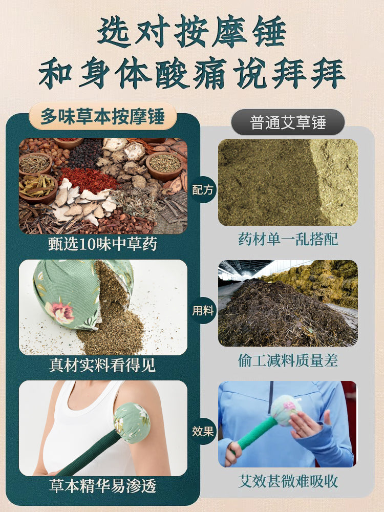 Mugwort sağlamlığını qoruyan çəkic, masaj çəkici, meridian vurma artefaktı, arxadan döymə, çiyinlə vuran çubuq, moxa-moxibustion çəkic, Pai Ba Shu Pai