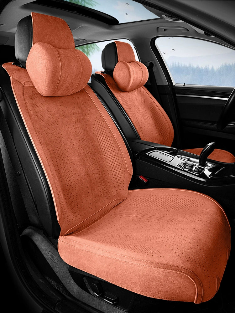 Yeni Gələn Zamşa Avtomobil Oturacaq Yastığı Bütün İl Boyu Neytral Rames Nəfəs ala bilən Nazik Qış Oturacaq Yastığı Yarım Paket Avtomobil Paletləri Oturacaq örtüyü
