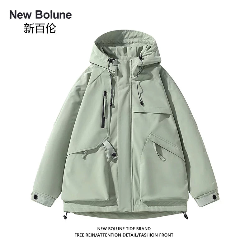 YENİ BOLUNE Yaz və Payız üçün Klassik Çoxfunksiyalı Dəbli Boş Gündəlik Gödəkçə, Kişi və Qadın İş Geyimi Gödəkçəsi