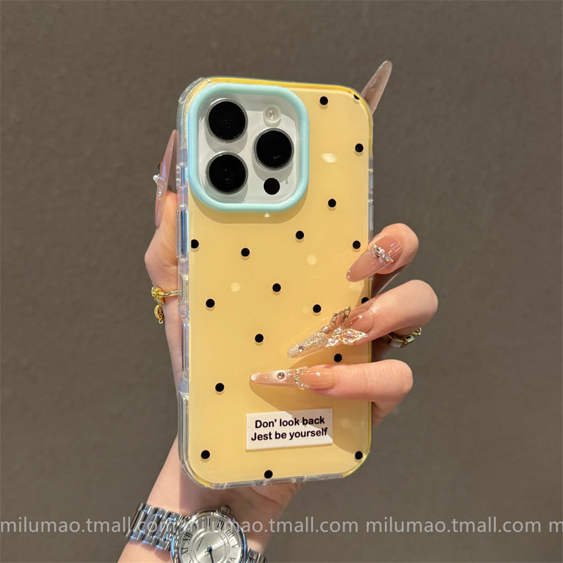 ins dopamin jeli təzadlı rəngli polka nöqtələri Apple 17promax mobil telefon qutusu üçün uyğundur 16ProMax yeni iPhone15pro internet ünlü 14 isti model 13 qadın modeli 12 hər şey daxil 11 düşməyə qarşı qol Plus