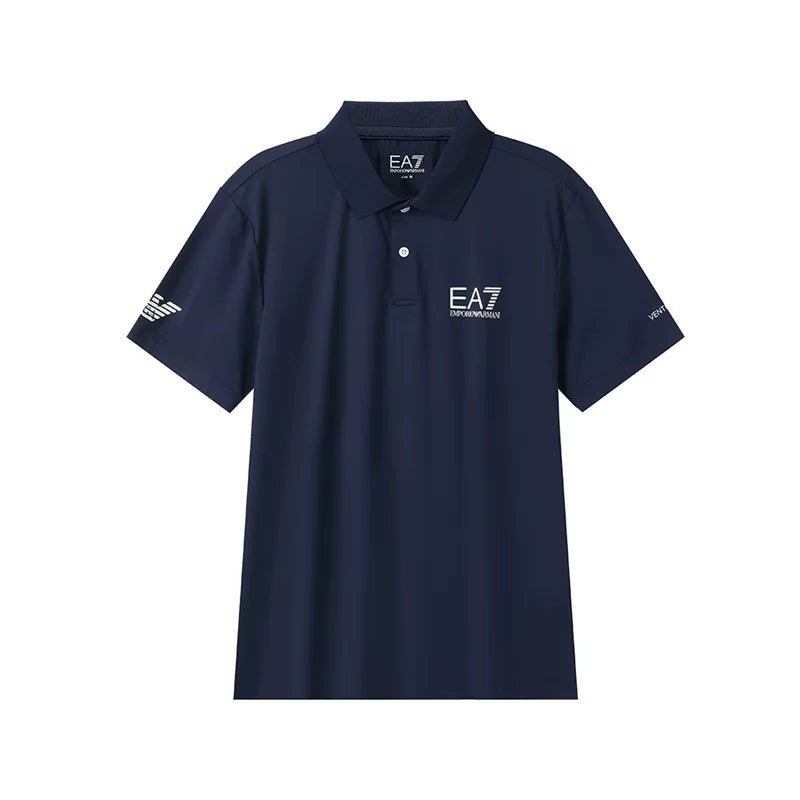 Armani EA7 Men's Logo Printed VENTUS7 Sports Short Sleeve Polo Shirt 8NPF23 PJEMZ