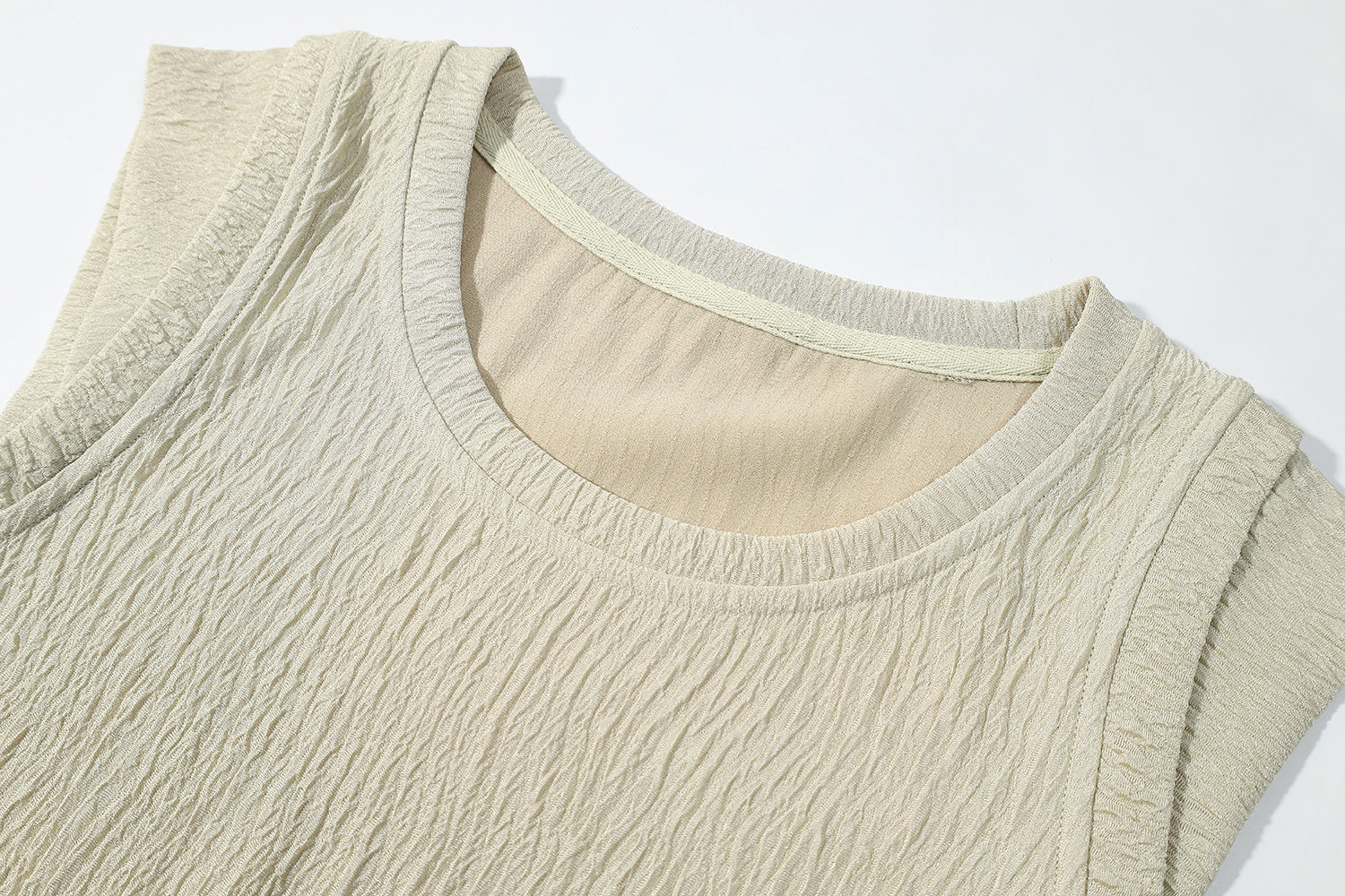 Fransız üslubunda rahat, axıcı qolsuz jilet, düz rəng, çoxfunksiyalı A-xəttli don, qadın geyimləri, 2024-cü il yayının yeni stili, zərif.