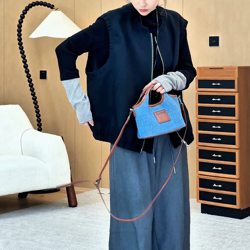 Qadınlar üçün yüksək keyfiyyətli qara rəngli fermuarlı jilet, böyük ölçüdə, geniş və gündəlik, yaz üçün çoxqatlı qolsuz köynək.