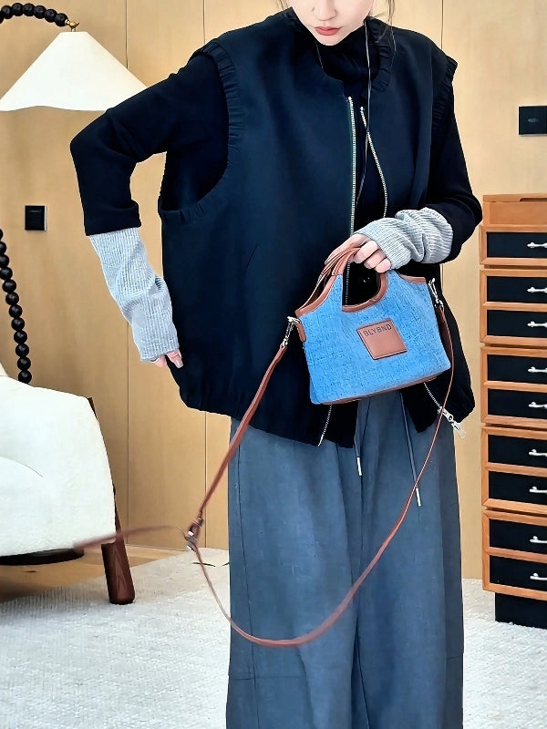 Qadınlar üçün yüksək keyfiyyətli qara rəngli fermuarlı jilet, böyük ölçüdə, geniş və gündəlik, yaz üçün çoxqatlı qolsuz köynək.