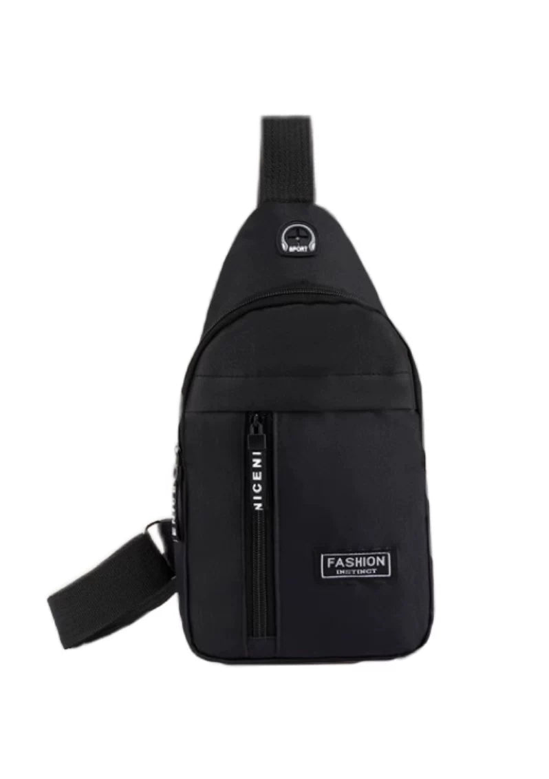 Multifunctional bicycle chest bag, men's crossbody bag, daily Oxford cloth shoulder bag, fashionable and trendy chest bag