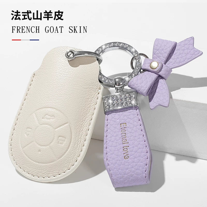 Euler Good Cat açar örtüyü, qadın Good Cat GT Lightning Cat orijinal dəri avtomobil açar örtüyü, balet pişik açar zəncirinə uyğundur