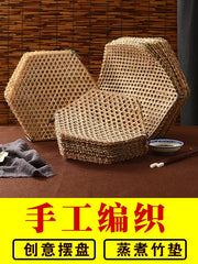 Bambuk toxuculuq altıbucaqlı balıq güveç ızgarası Bamboo Da Bambuk pörtlədilmiş balıq pasta əleyhinə döşək Kiçik bambuk tor Bambuk rəndəsi Bambuk buxarda hazırlanmış dilimlər əllə toxunmuş