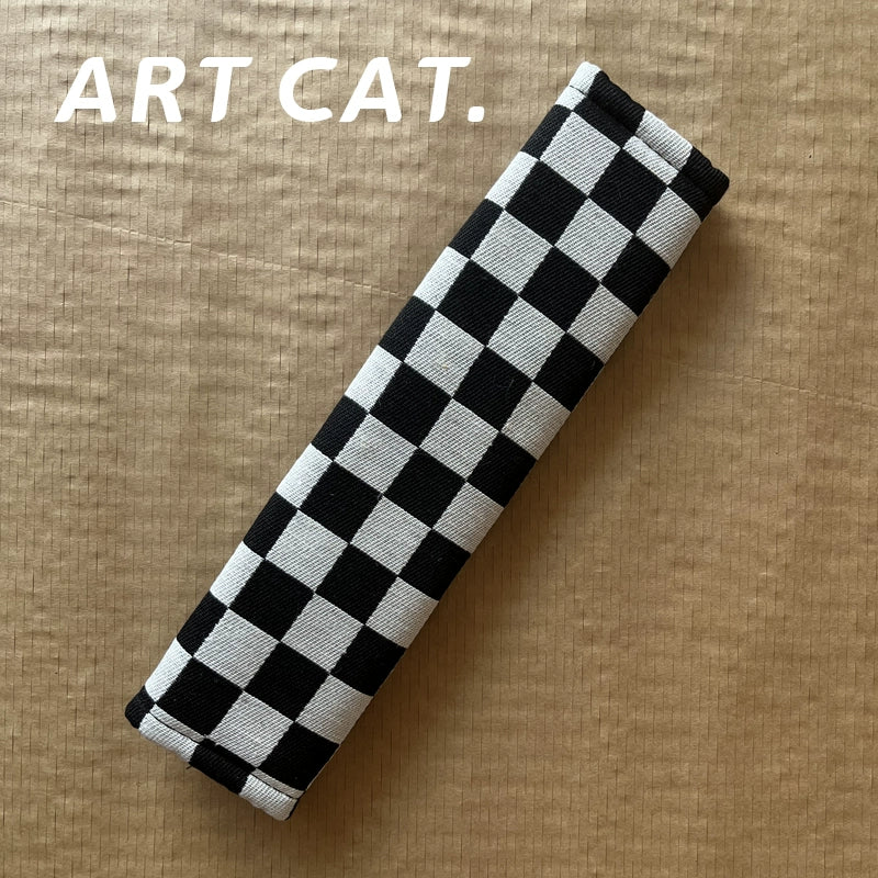 Art Cat Avtomobil Təhlükəsizlik Kəməri Çiyin Yastığı Qapağı Minimalist DIY Aşınmaya Qarşı Geyim Boğulmaya Qarşı Boyun Qoruyucu Qapaq Bütün İl Boyu Neytral