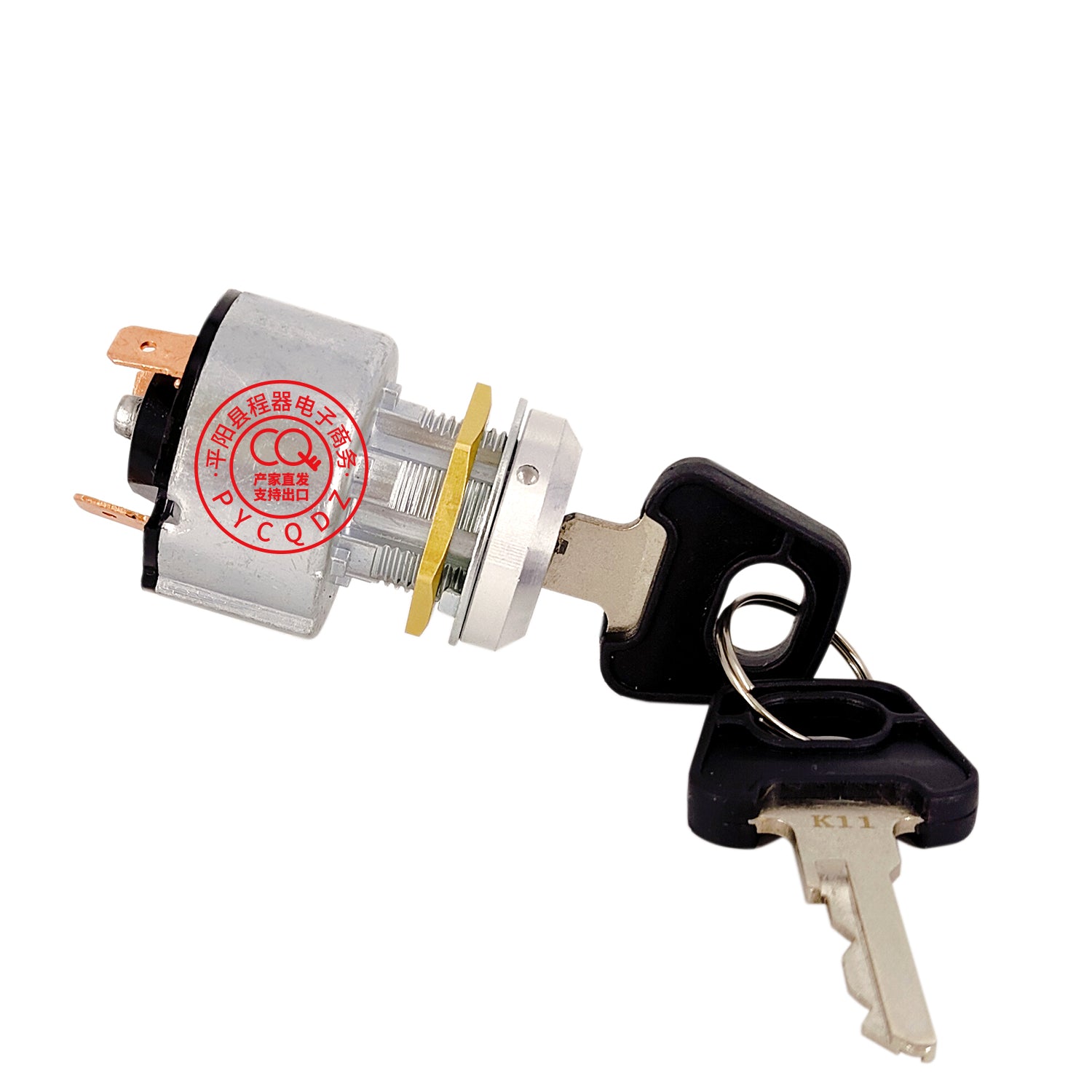 Compatible with BYD K11 ignition switch, electric forklift, T20 pallet truck key starter, electric lock cylinder head