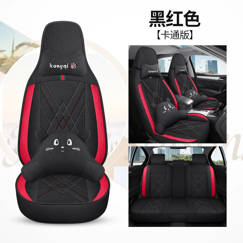 2018/2019/2022 Weltmeister EX5 Full Coverage Seat Covers, Universal Car Seat Covers for All Seasons, Linen Breathable Seat Covers