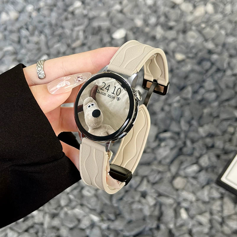 Qadın Sağlamlığı Ağıllı Saat Silikon Maqnit Emiş 2025 Bluetooth Telefon Yağ Əleyhinə Qaçış İdman Qolbağı Uniseks Model
