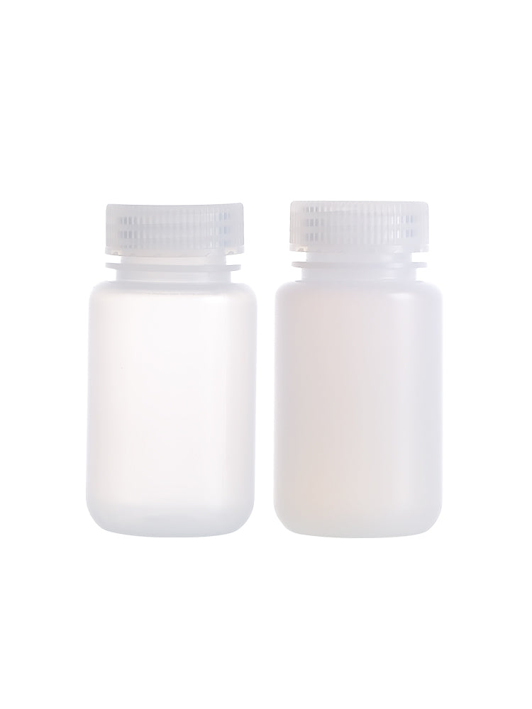 Temperatura davamlı turşu-qələvi davamlı kimyəvi plastik reagent şüşəsi Laboratoriya nümunəsi üçün saxlama Sızdırmaz şüşə şəffaf qəhvəyi plastik şüşə geniş ağızlı polipropilen südlü ağ yüksək temperatura davamlı PP şüşə HDPE şüşə polietilen