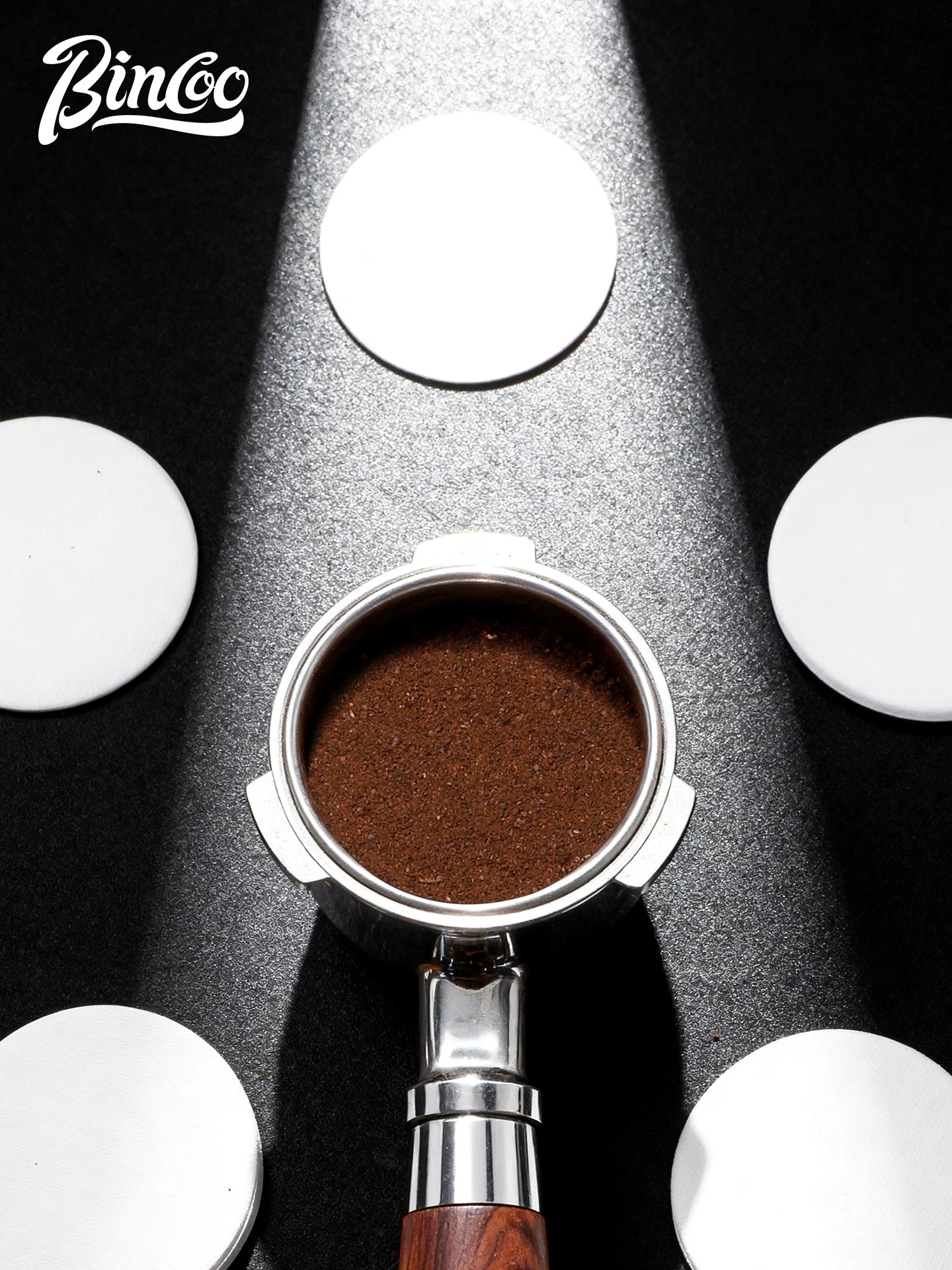 Bincoo espresso maşınının tutacağı dəyirmi toz qabı xüsusi filtr kağızı Moka qab 58mm universal 100 parça filtr
