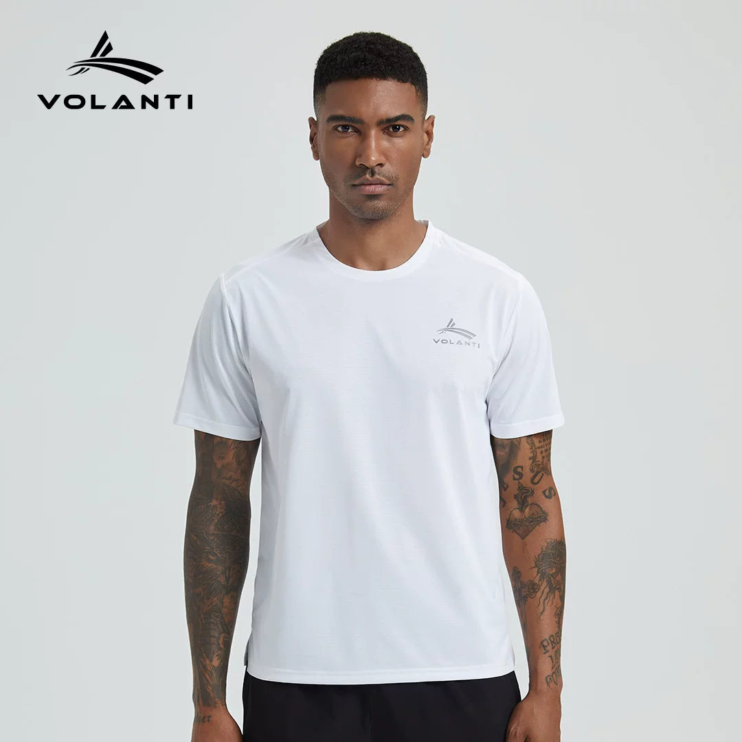 Volanti Volanti Kişi Tez Quruyan T-shirt Yüngül Gündəlik İdman Qısaqol Yumşaq Nəfəs Alıcı Yay Yarımqol