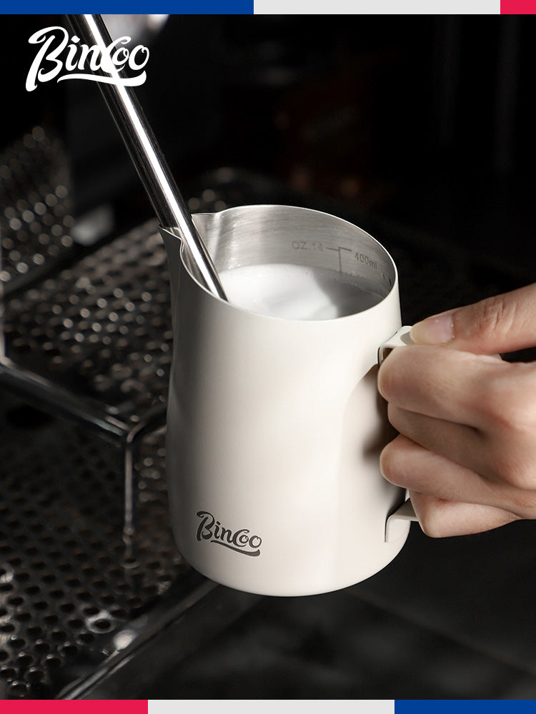 bincoo latte art çəllək İtalyan paslanmayan poladdan hazırlanmış süd köpüyü stəkan sivri ağızlı süd çəllək latte sənət qabı professional qəhvə latte sənət stəkanı