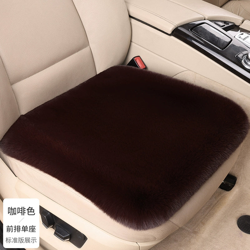 Avtomobil Oturacaq Yastığı Qış Doldurulmuş İstilik Texniki Qalınlaşmış Tək Oturacaq Arxa Sıra Sürüşməyən Tək Parça Üç Parçalı Dəst Neytral Yün Yastıq Dovşan Xəzi İmitasiya