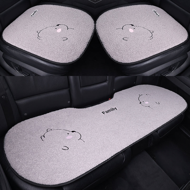 Avtomobil Yastığı Qış Dolması Üç Parçalı Cizgi Filmi Tək Parça Ins İnternet Məşhur Arxa Sıra Qısa Kaşmir Heattech Yəhər örtüyü