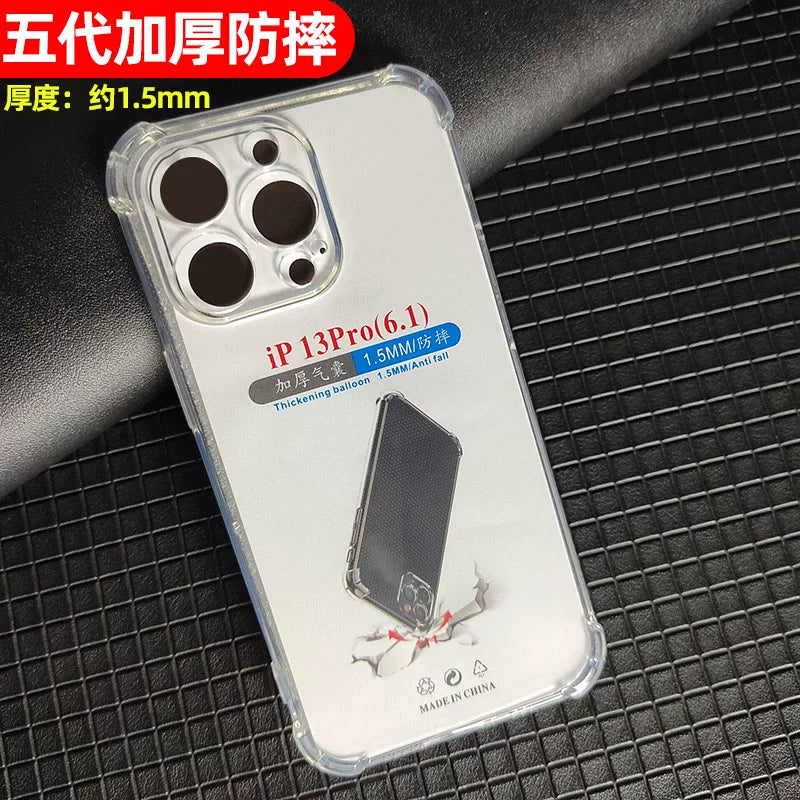 iPhone17 Apple 16 15pro 13 XR XS 11 12 PRO 14 plus maxTPU üçün uyğundur, hər şey daxil olmaqla, düşməyə qarşı yumşaq qabıqlı şəffaf mobil telefon qutusu topdansatış