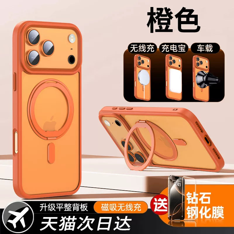 [Almaniyadan gətirilib] iPhone16promax mobil telefon qutusu 2026 üçün uyğundur, yeni lens, hər şey daxil olmaqla, düşmə əleyhinə Apple 17pm pivot 15 mötərizə 14Magsafe maqnit şəffaf 3 qoruyucu örtük
