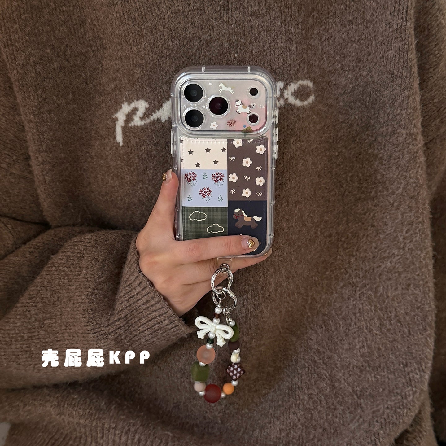 Shell butt KPP retro splicing cute pony ins Koreya stili 15 17pro Apple 17ProMax mobil telefon üçün korpus iPhone16 hər şey daxil 17 yumşaq 14Promax qoruyucu örtük 13 portativ