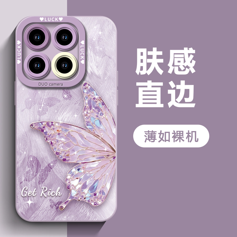 Yusha Bandie Xiaomi 15 Fengqichaoming cib telefonu qutusu 14pro qoruyucu örtük üçün uyğundur Redmi K80 yüngül lüks stil 70 silikon note14 qadın 13pro yüksək səviyyəli 12 payız əleyhinə pro yeni stil kordonlu