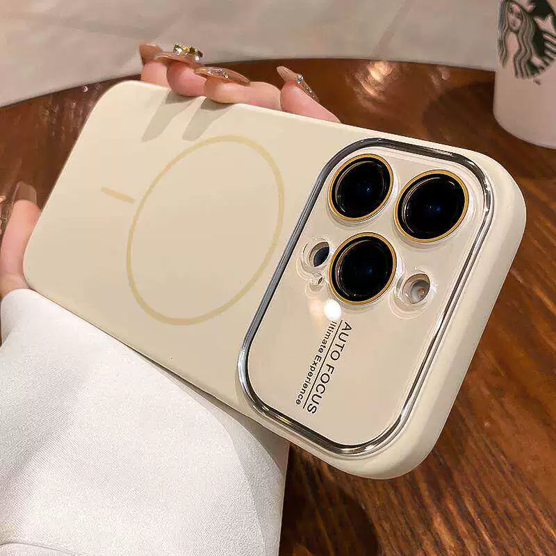 Apple 16promax üçün uyğundur böyük pəncərəli maye silikon mobil telefon qutusu iPhone17pro yeni maqnit hərtərəfli obyektiv 15pm yüksək səviyyəli yumşaq qabıq 14 mötərizə lens filmi ilə ip cüt