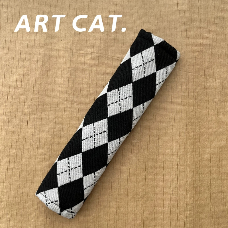 Art Cat Avtomobil Təhlükəsizlik Kəməri Çiyin Yastığı Qapağı Minimalist DIY Aşınmaya Qarşı Geyim Boğulmaya Qarşı Boyun Qoruyucu Qapaq Bütün İl Boyu Neytral