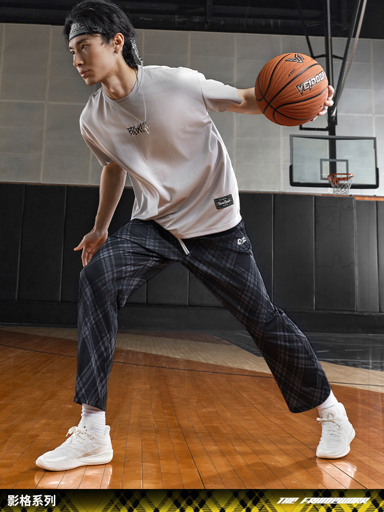 Weidongyingge Amerika idman şalvarları kişi yaz və yay yeni qaçış basketbol məşq şalvarı doqquz nöqtəli təsadüfi düz şalvar
