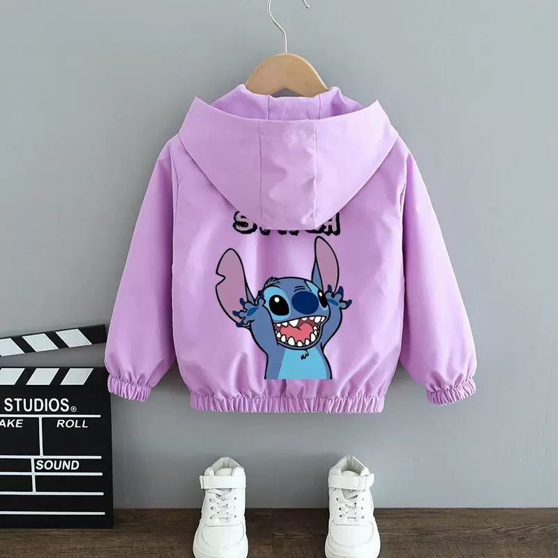 Qızlar üçün Uşaq paltosu Payız kapüşonlu gödəkçə Körpə geyimləri