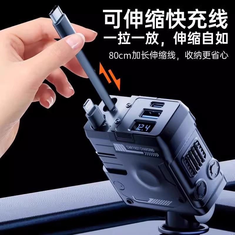120W Super Sürətli Avtomobil Şarj Cihazı Siqaret Çakmak Adapteri ilə (2026 Yeni Model) - Mobil Telefon Fləş Şarj Kabeli