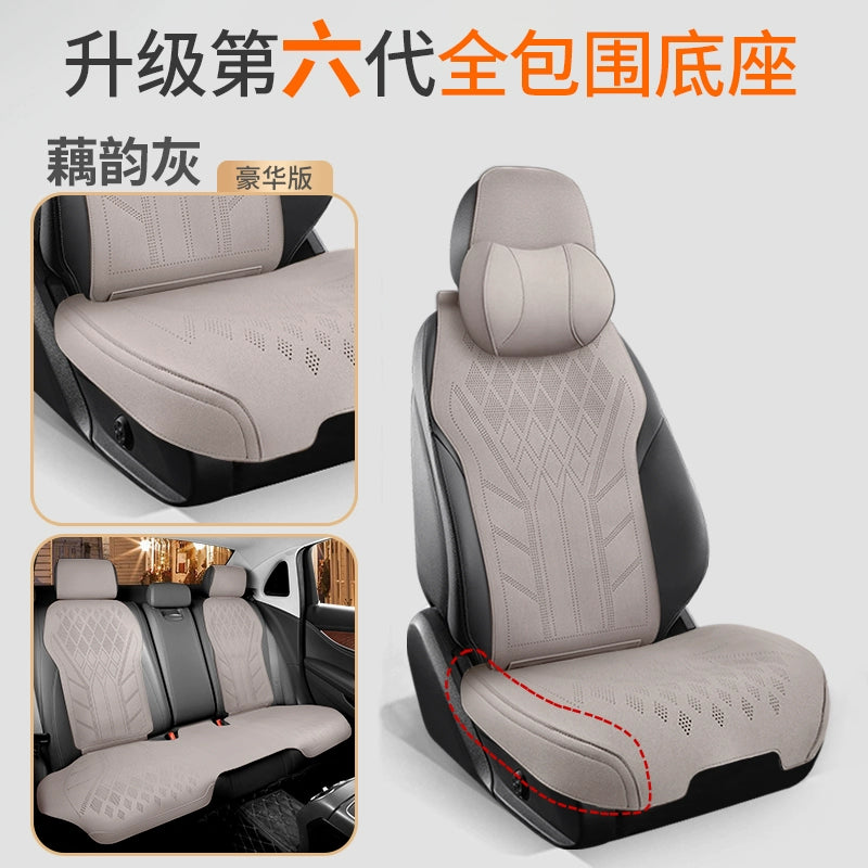 2025 Avtomobil Oturacaq Yastığı Bütün Mövsüm Universal Oturacaq Yastığı Zamşa Qış İstilik Oturacaq örtüyü Kiçik Bel Süet Yarım Ətraflı