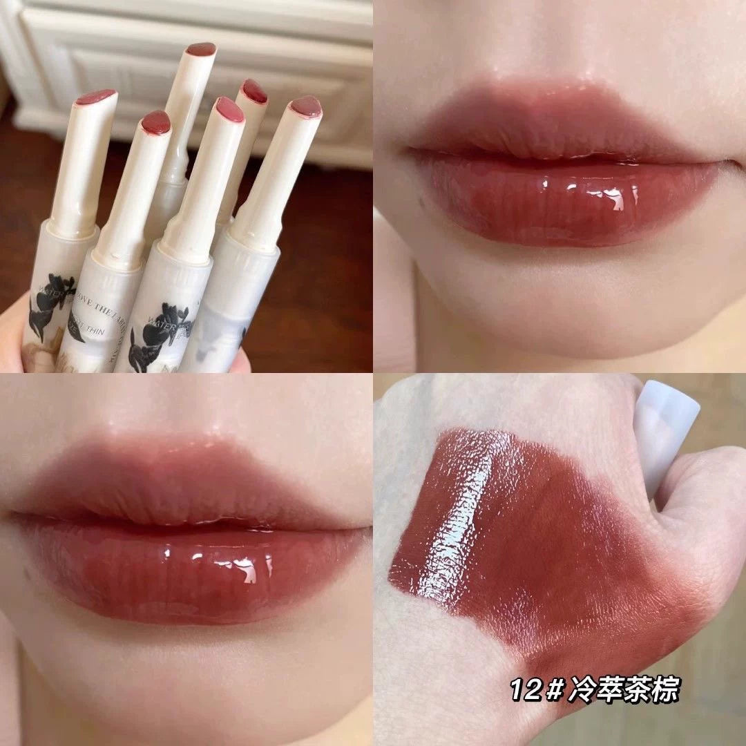 NOVO Süd Jeli Dodaq Balzamı Qələmi Nəmləndirici Güzgü Dodaq Parıldadıcısı Qidalandırıcı Saf Arzu Dodaq Boyası Çılpaq Rəng