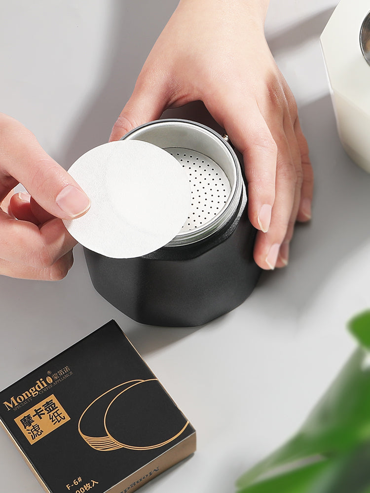 Moka qab buz damcı qabı dairəvi damcı tip № 3 № 6 № 9 100 həbşəkilli filtr kağızı əl ilə dəmlənmiş qəhvə filtr kağızı