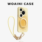 Woaini Huawei pura90promax mobil telefon qutusu üçün uyğundur açıq sarı 70ultra yeni maye silikon p80 lens hər şey daxil p60pro dayaq mötərizəsi pura70 əl ipi pro + düşməyə qarşı