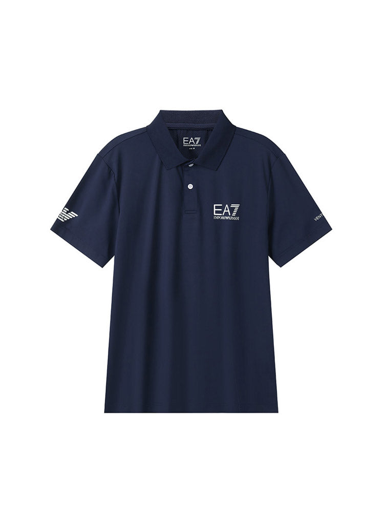 Armani EA7 Men's Logo Printed VENTUS7 Sports Short Sleeve Polo Shirt 8NPF23 PJEMZ