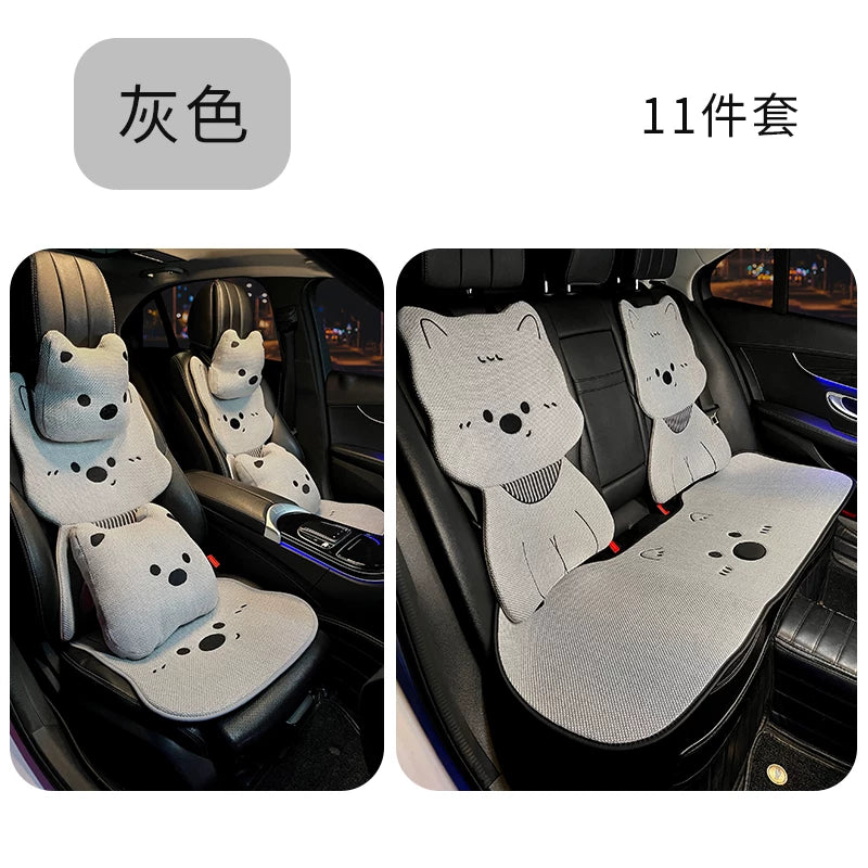 Avtomobil oturacaq üzlükləri, bütün mövsümlər üçün, premium kətan parçalar, sevimli, 25 üslub.