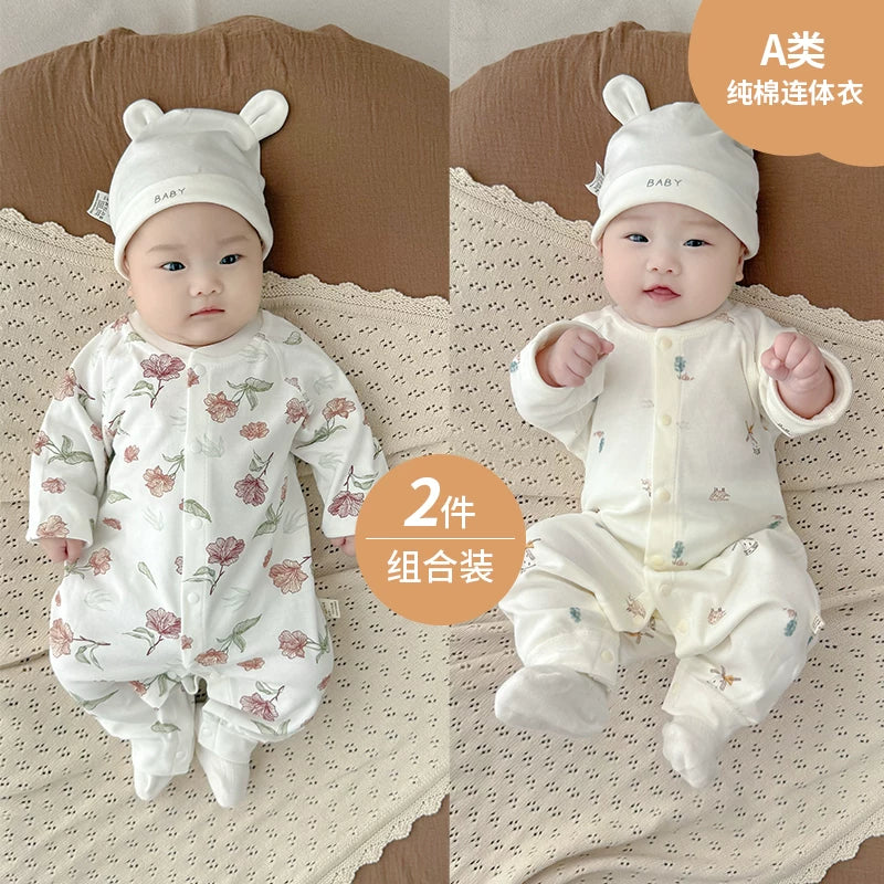 Payız, oğlan və qız uşaqları üçün körpə geyimləri, pijamalar, yeni doğulmuş körpələr üçün alt paltarları, yaz və payız üslubları, təmiz pambıq əsas təbəqə, erkən payız geyimləri