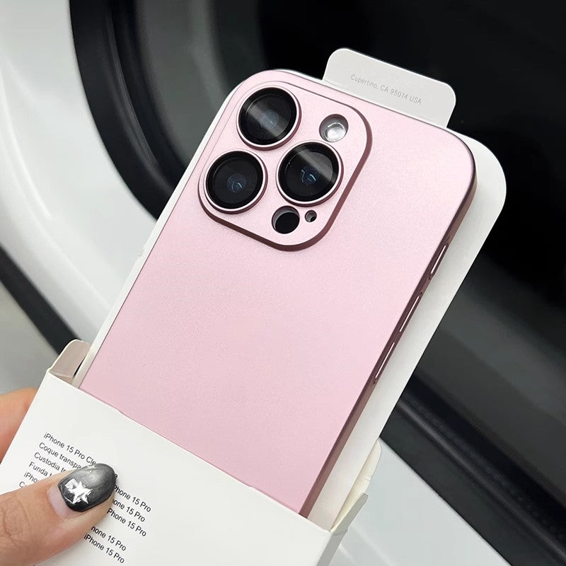 ins qabaqcıl çılpaq metal titan toxuması iPhone16pro Apple 14 mobil telefon qutusu 17ProMax yeni 11 şaxtalı 12 barmaq izinə qarşı 13 kişi və qadın 15plus 16promax düşməyə qarşı örtük üçün uyğundur