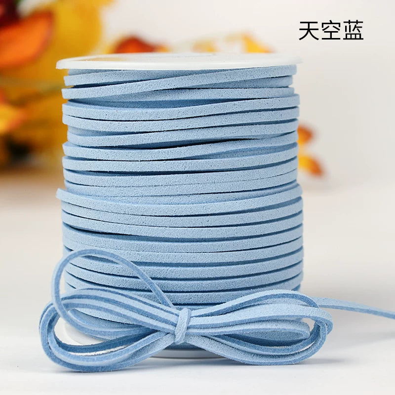 Zhuocai maral dərisi əl işi DIY material kəməri dəri ip simli çiçək hədiyyə qutusu dekorativ buket lent inək dərisi ipi
