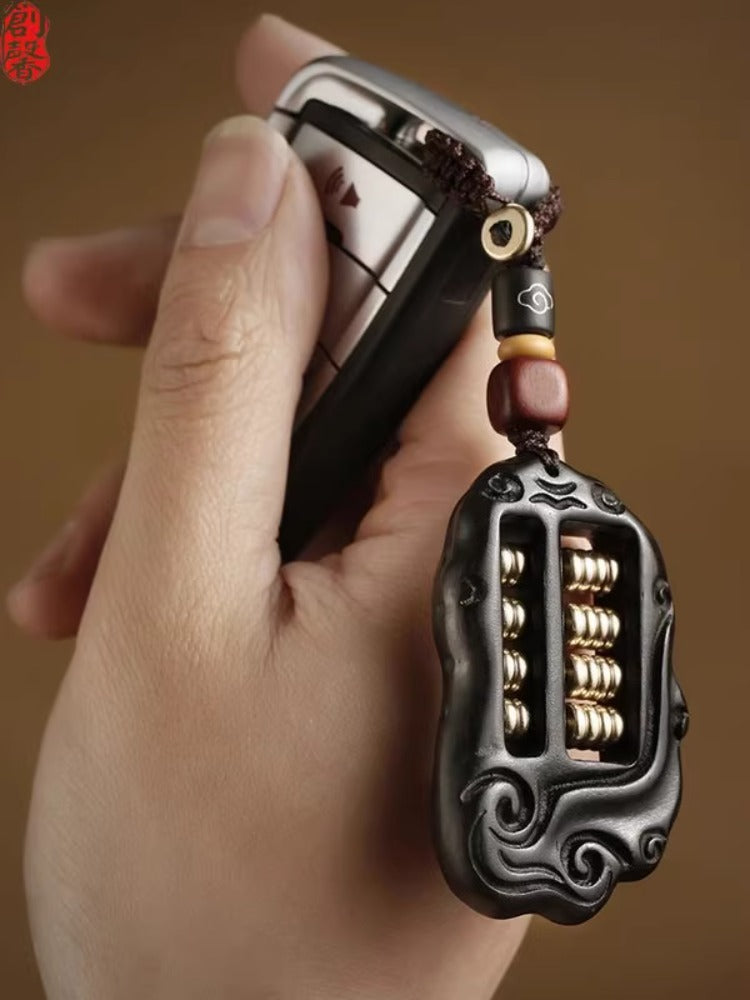 Rosewood Ruyi Abacus Car Keychain for Men, High-end Key Chain for Men, 2025 New Style