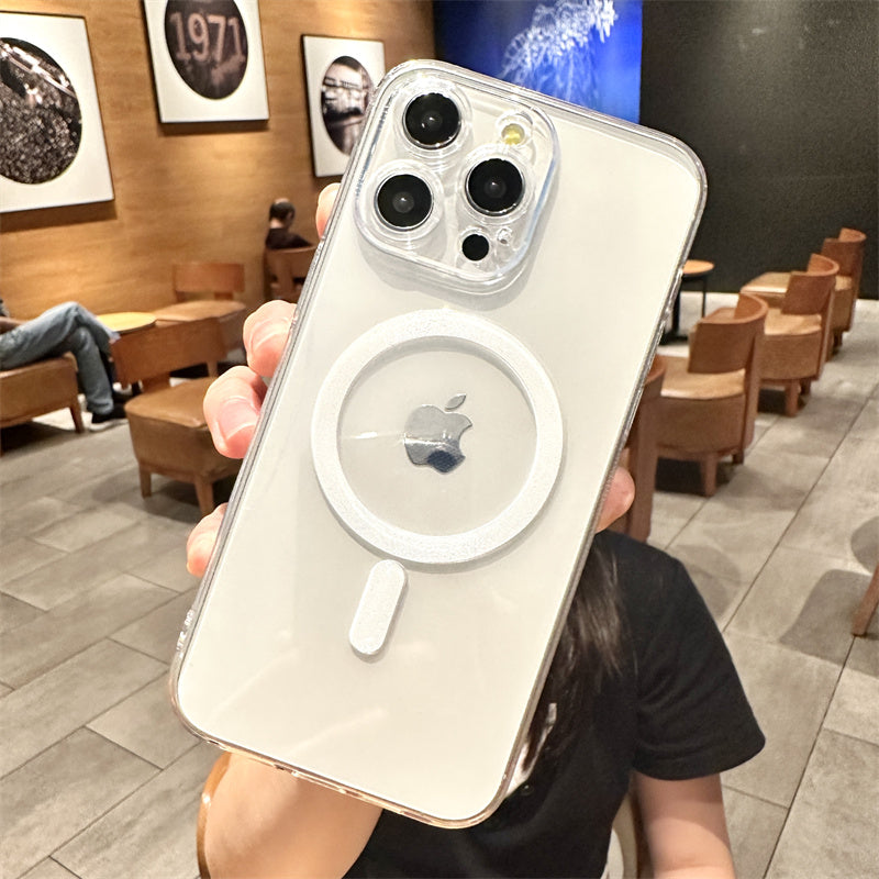 magsafe maqnit emişi Apple 15pro mobil telefon qutusu üçün uyğundur yeni iPhone16Promax şəffaf 17 yüksək səviyyəli 14plus ultra nazik 13 hər şey daxil 11 qadın və kişi Huawei mate60 yüksək səviyyəli sens 12