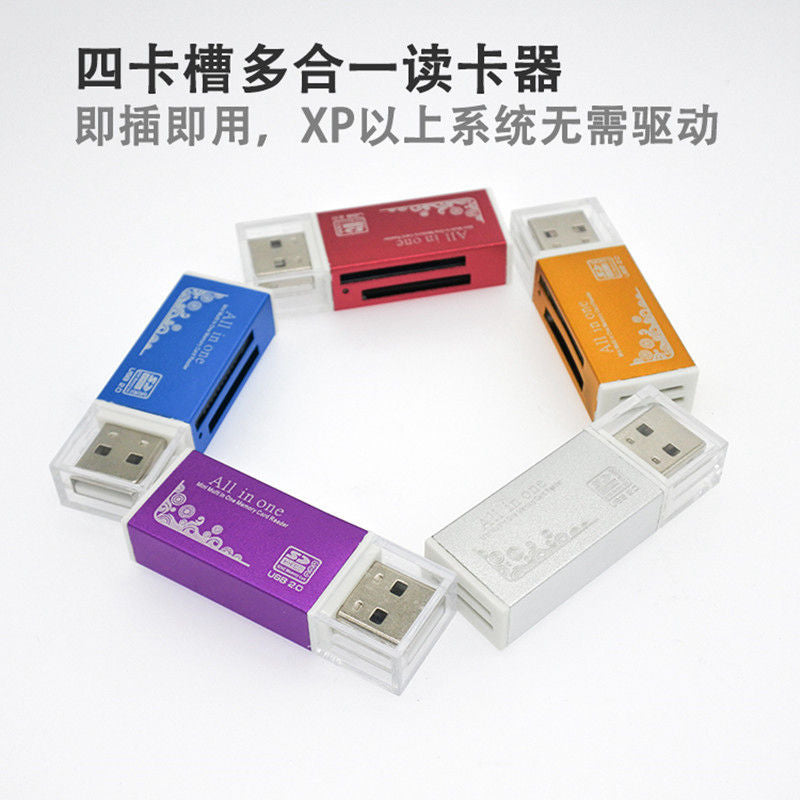 Mini yüksək sürətli usb kart oxuyucu tfsd kart hamısı bir yerdə universal çoxfunksiyalı avtomobil cib telefonu kamerası kompüter universal
