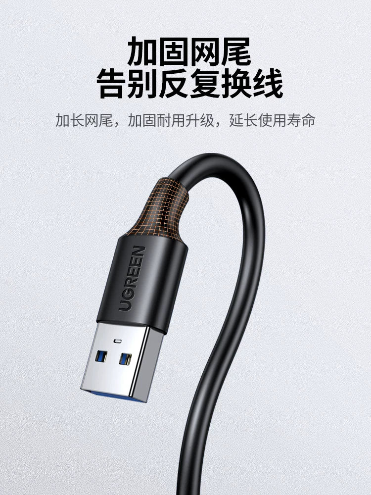 Greenlink cüt uclu USB məlumat kabeli 3.0 kişidən kişiyə iki uclu ötürücü mobil sərt disk kabeli pristavkalı flaş qoşulma kabeli 0.5/1/2/3 metr noutbuk radiatoru məlumat kabeli uzadılması
