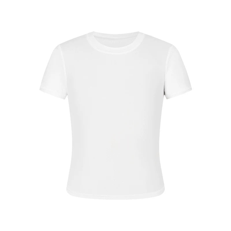 MosesQueen Qadınlar üçün Soyuducu Tez Quruyan Qısa Qollu Futbolka, Yay Fitnesi, İdman, Yoqa Topu