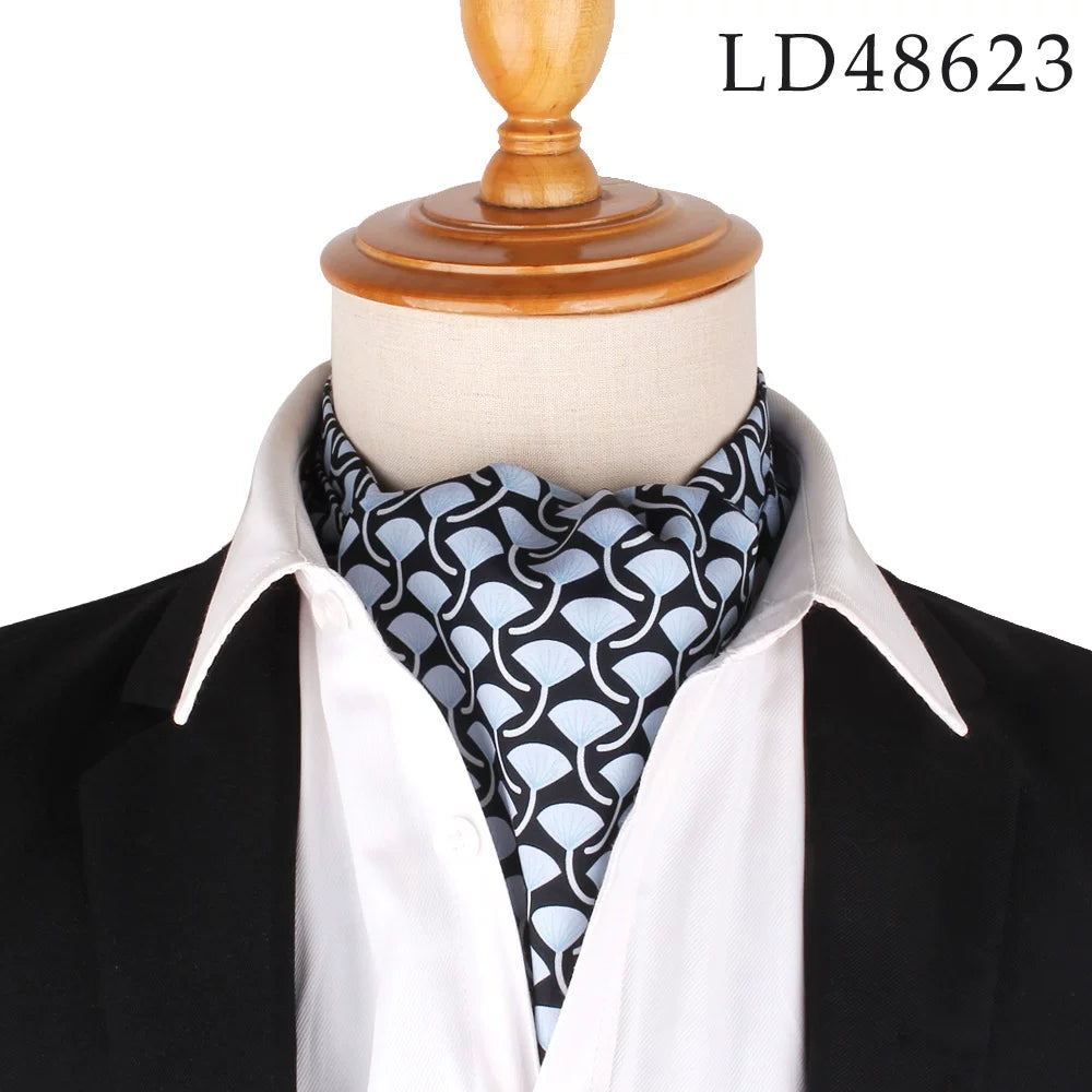 New Flora Men's Cashew Tie Wedding Formal Cravat Ascot Scrunc
