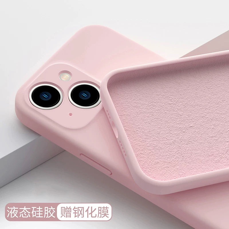 [İdxal edilmiş silikon] iPhone15 mobil telefon qutusu 2025 üçün uyğundur yeni Apple 16Plus maye qutu 17Promax hər şey daxil 11 düşməyə qarşı 14Pro qoruyucu örtük 12air yüksək səviyyəli sensasiya 13pm