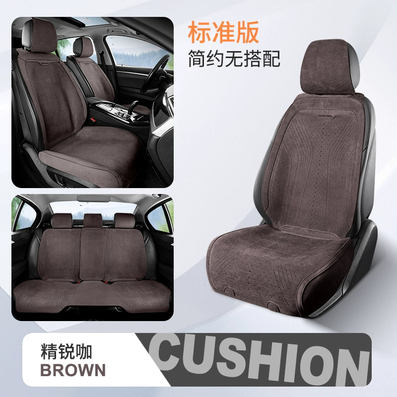 Yeni Gələn Zamşa Avtomobil Oturacaq Yastığı Bütün İl Boyu Neytral Rames Nəfəs ala bilən Nazik Qış Oturacaq Yastığı Yarım Paket Avtomobil Paletləri Oturacaq örtüyü