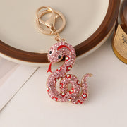High-end 2025 new snake car key chain, snake Chinese New Year decorations, zodiac pendant, car decorations, chain.